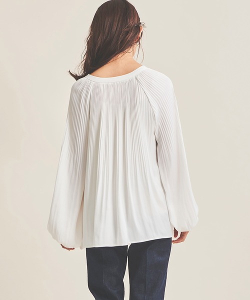 The Virgnia(ザ ヴァージニア)の「プリーツバルーンスリーブブラウス(シャツ/ブラウス・レディース・オフホワイト/ピンク/ブラック・FREE)」の14枚目の写真