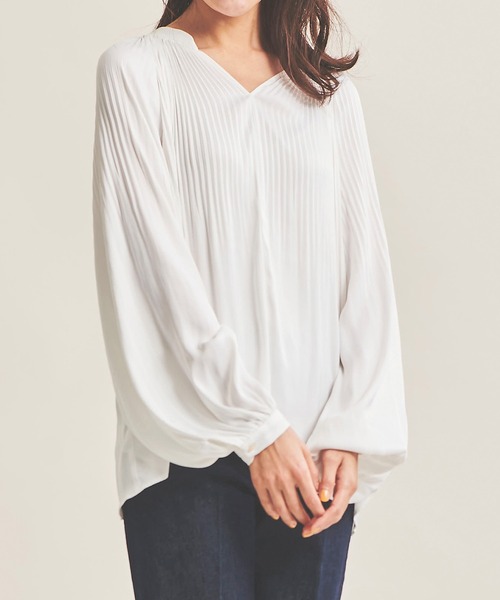 The Virgnia(ザ ヴァージニア)の「プリーツバルーンスリーブブラウス(シャツ/ブラウス・レディース・オフホワイト/ピンク/ブラック・FREE)」の15枚目の写真