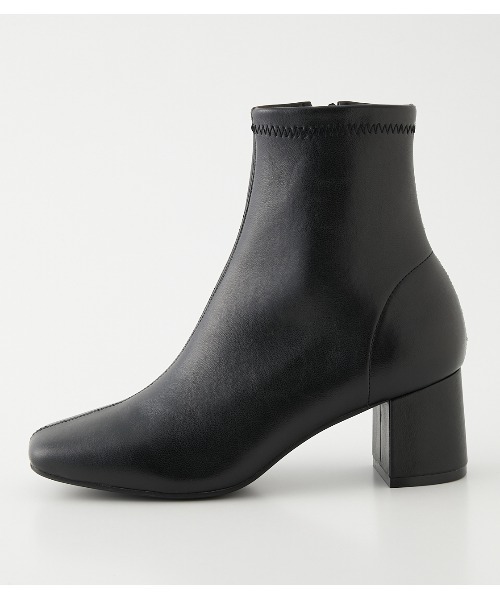 AZUL by moussy（アズールバイマウジー）の「CENTER SEAM SQUARE BOOTS/センターシームスクエアブーツ（ブーツ・レディース・ライトイエロー/アイボリー/ブラック・MEDIUM/LARGE/SMALL）」の4枚目の写真