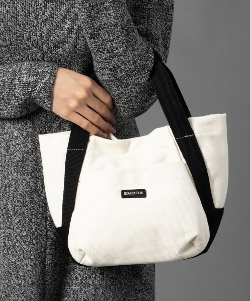 Emoda エモダ キャンバスコンビトートバッグ トートバッグ Emoda エモダ のファッション通販 Zozotown