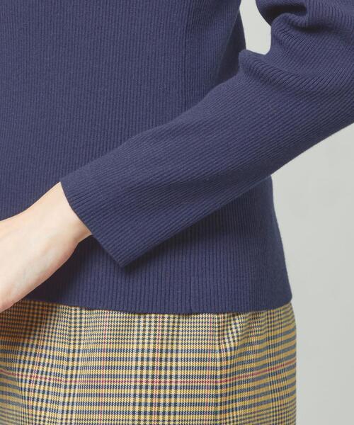 closet story(クローゼットストーリー)の「<closet story>□ホソRIB Vネック ニット -手洗い可能-(ニット/セーター・レディース・ライトブルー/ホワイト/ネイビー・FREE)」の8枚目の写真