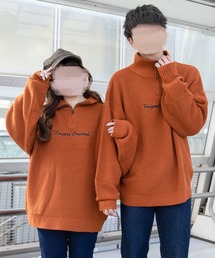 配色ハーフZIPワッフルプルオーバー(ユニセックス)