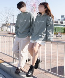 配色ハーフZIPワッフルプルオーバー(ユニセックス)