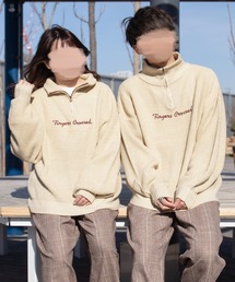 配色ハーフZIPワッフルプルオーバー(ユニセックス)