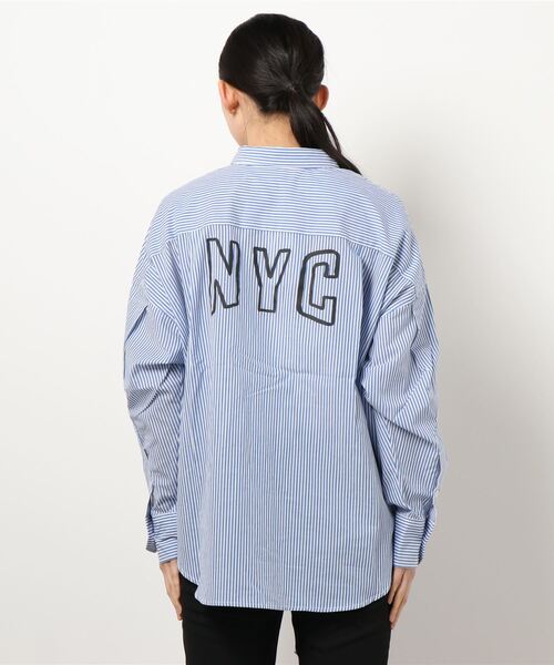 LOWRYS FARM（ローリーズファーム）の「ＮＹＣシャツＬＳ　939606（シャツ/ブラウス・レディース・ブルー系その他/オフホワイト・FREE）」の16枚目の写真