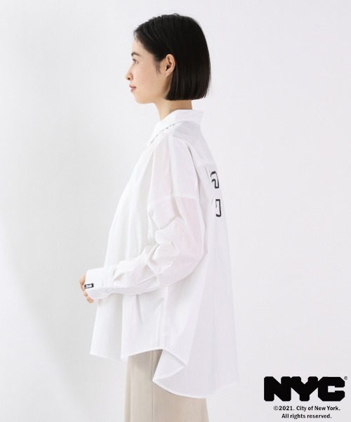 LOWRYS FARM（ローリーズファーム）の「ＮＹＣシャツＬＳ　939606（シャツ/ブラウス・レディース・ブルー系その他/オフホワイト・FREE）」の5枚目の写真