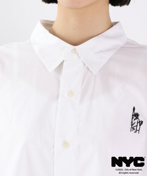 LOWRYS FARM（ローリーズファーム）の「ＮＹＣシャツＬＳ　939606（シャツ/ブラウス・レディース・ブルー系その他/オフホワイト・FREE）」の7枚目の写真