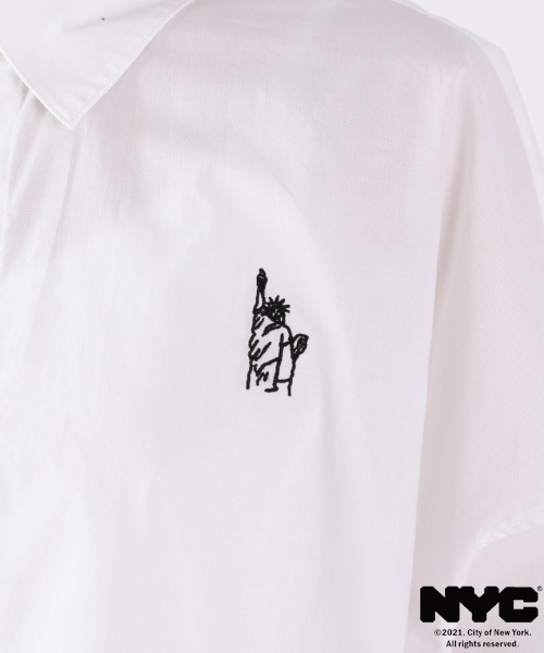 LOWRYS FARM（ローリーズファーム）の「ＮＹＣシャツＬＳ　939606（シャツ/ブラウス・レディース・ブルー系その他/オフホワイト・FREE）」の3枚目の写真