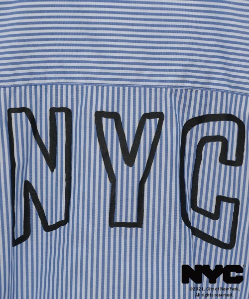 LOWRYS FARM（ローリーズファーム）の「ＮＹＣシャツＬＳ　939606（シャツ/ブラウス・レディース・ブルー系その他/オフホワイト・FREE）」の4枚目の写真