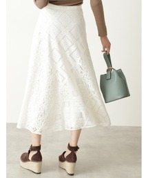 JILL STUART | ◆【『美人百花』4月号掲載・WEB限定サイズ：4】レースブロッキングスカート(スカート)