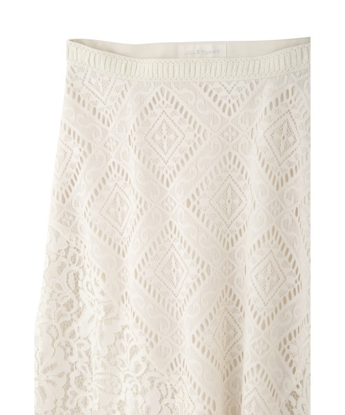 JILL STUART（ジルスチュアート）の「◆【『美人百花』4月号掲載・WEB限定サイズ：4】レースブロッキングスカート（スカート・レディース・ホワイト/ネイビー・0/2/4）」の13枚目の写真
