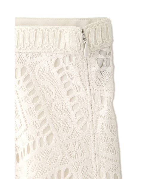 JILL STUART（ジルスチュアート）の「◆【『美人百花』4月号掲載・WEB限定サイズ：4】レースブロッキングスカート（スカート・レディース・ホワイト/ネイビー・0/2/4）」の8枚目の写真