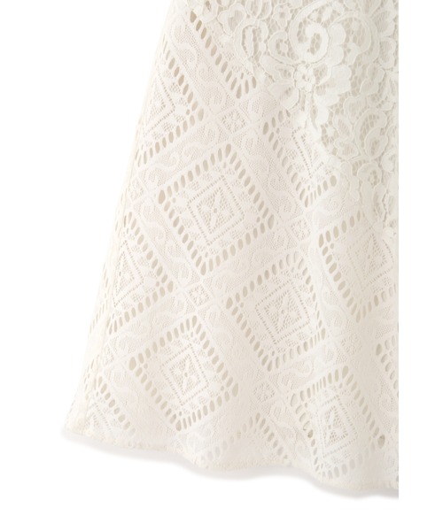 JILL STUART（ジルスチュアート）の「◆【『美人百花』4月号掲載・WEB限定サイズ：4】レースブロッキングスカート（スカート・レディース・ホワイト/ネイビー・0/2/4）」の12枚目の写真