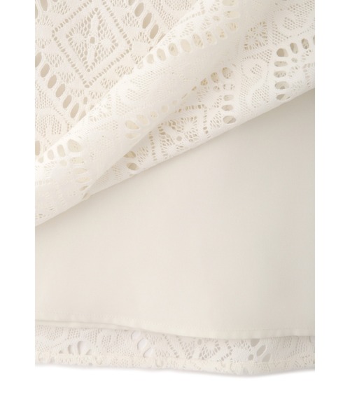 JILL STUART（ジルスチュアート）の「◆【『美人百花』4月号掲載・WEB限定サイズ：4】レースブロッキングスカート（スカート・レディース・ホワイト/ネイビー・0/2/4）」の15枚目の写真