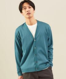 green label relaxing | ＜ 機能 / 手洗い可・抗菌 ＞ WTO ガスCO ニットライク Vネック カーディガン(カーディガン/ボレロ)