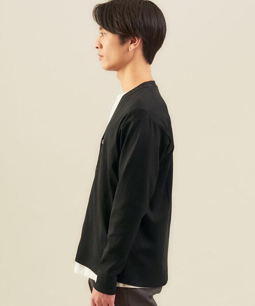 green label relaxing(グリーンレーベルリラクシング)の「< 機能 / 手洗い可・抗菌 > WTO ガスCO ニットライク Vネック カーディガン(カーディガン/ボレロ・メンズ・ブラック/ベージュ/ターコイズブルー・SMALL/MEDIUM/LARGE/X-LARGE)」の5枚目の写真