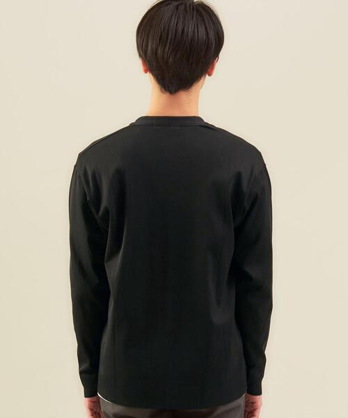 green label relaxing(グリーンレーベルリラクシング)の「< 機能 / 手洗い可・抗菌 > WTO ガスCO ニットライク Vネック カーディガン(カーディガン/ボレロ・メンズ・ブラック/ベージュ/ターコイズブルー・SMALL/MEDIUM/LARGE/X-LARGE)」の6枚目の写真