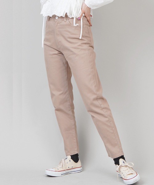 SPINNS（スピンズ）の「カジュアルストレートパンツ（その他パンツ・レディース・ブラック/アイボリー/サンドベージュ・S/M）」の3枚目の写真