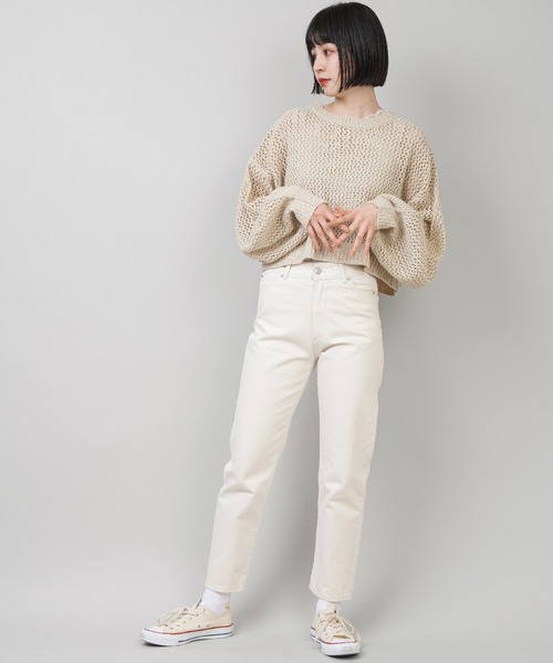 SPINNS（スピンズ）の「カジュアルストレートパンツ（その他パンツ・レディース・ブラック/アイボリー/サンドベージュ・S/M）」の11枚目の写真