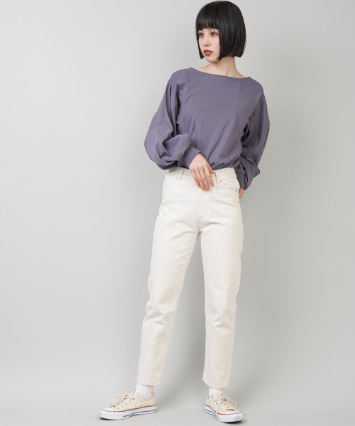 SPINNS（スピンズ）の「カジュアルストレートパンツ（その他パンツ・レディース・ブラック/アイボリー/サンドベージュ・S/M）」の8枚目の写真