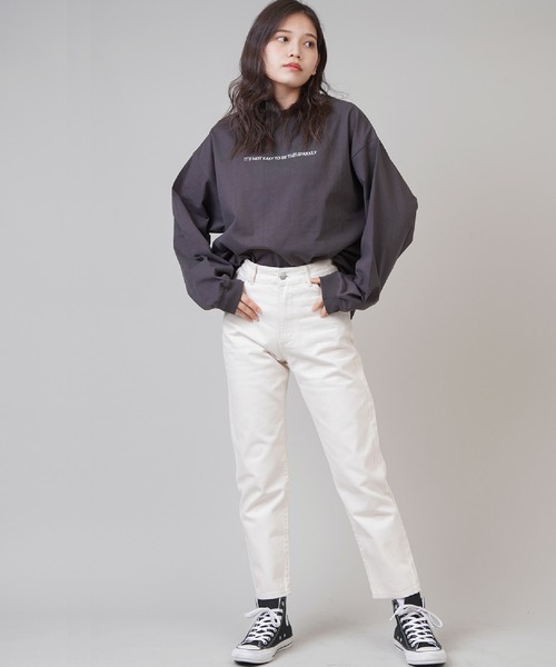 SPINNS（スピンズ）の「カジュアルストレートパンツ（その他パンツ・レディース・ブラック/アイボリー/サンドベージュ・S/M）」の9枚目の写真