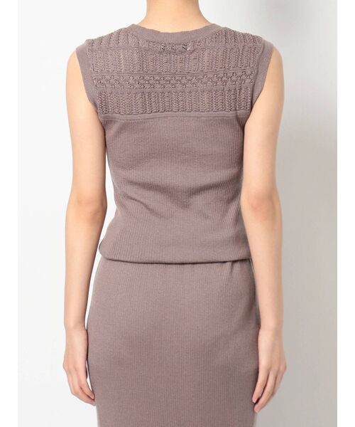 dazzlin（ダズリン）の「パーツクロシェリブニット（ニット/セーター・レディース・オフホワイト/モカ・FREE）」の11枚目の写真