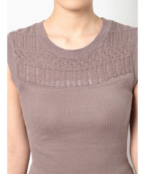 dazzlin（ダズリン）の「パーツクロシェリブニット（ニット/セーター・レディース・オフホワイト/モカ・FREE）」の13枚目の写真