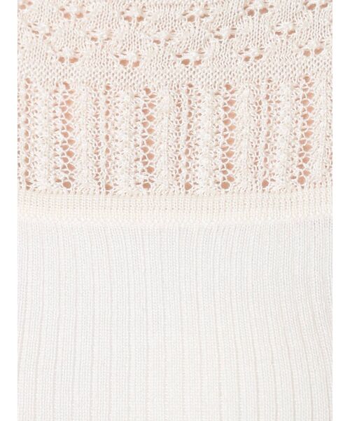 dazzlin（ダズリン）の「パーツクロシェリブニット（ニット/セーター・レディース・オフホワイト/モカ・FREE）」の5枚目の写真