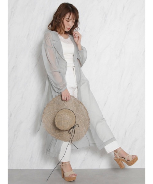 dazzlin（ダズリン）の「パーツクロシェリブニット（ニット/セーター・レディース・オフホワイト/モカ・FREE）」の15枚目の写真