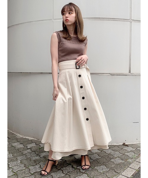 dazzlin（ダズリン）の「パーツクロシェリブニット（ニット/セーター・レディース・オフホワイト/モカ・FREE）」の19枚目の写真