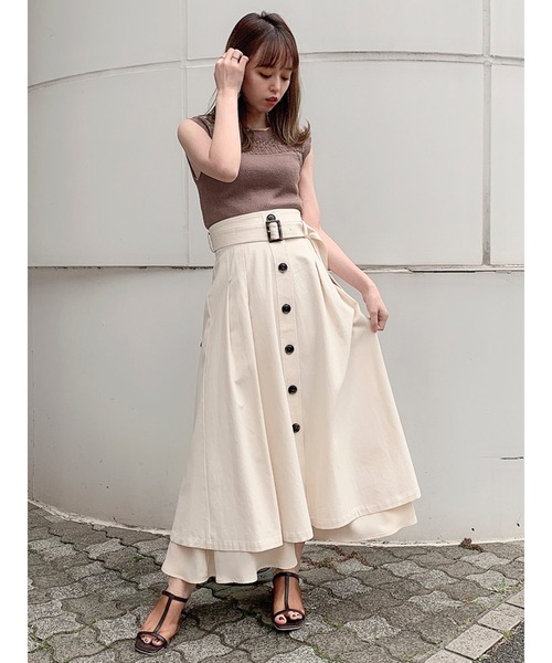 dazzlin（ダズリン）の「パーツクロシェリブニット（ニット/セーター・レディース・オフホワイト/モカ・FREE）」の20枚目の写真