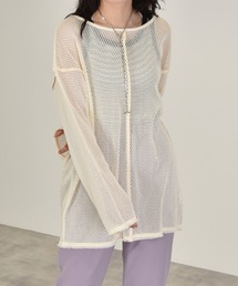 w closet | フィッシュメッシュバックスリットプルオーバー(Tシャツ/カットソー)