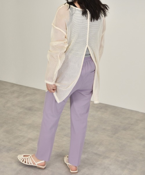 w closet（ダブルクローゼット）の「フィッシュメッシュバックスリットプルオーバー（Tシャツ/カットソー・レディース・キナリ/オフホワイト・FREE）」の18枚目の写真