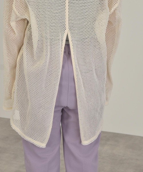 w closet（ダブルクローゼット）の「フィッシュメッシュバックスリットプルオーバー（Tシャツ/カットソー・レディース・キナリ/オフホワイト・FREE）」の19枚目の写真