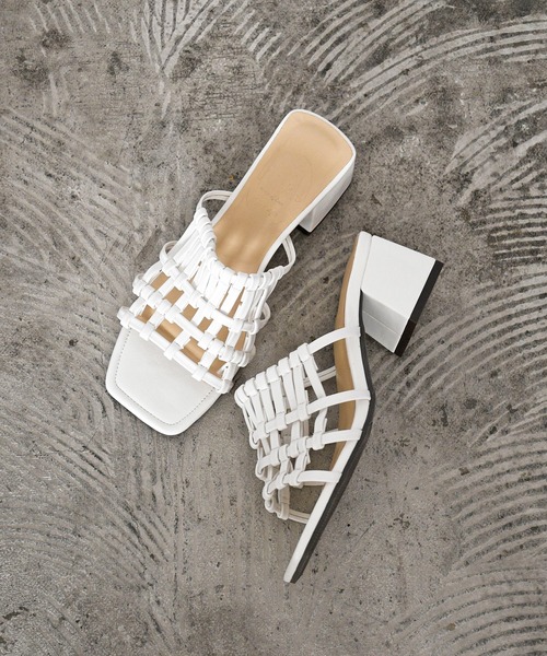 NOFALL（ノーフォール）の「スクエアトゥメッシュミュールサンダル（サンダル・レディース・ホワイト/ブラック/グレイッシュベージュ/ダークブラウン・LL/L/M/3L/S/SS）」の7枚目の写真