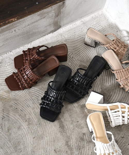 NOFALL（ノーフォール）の「スクエアトゥメッシュミュールサンダル（サンダル・レディース・ホワイト/ブラック/グレイッシュベージュ/ダークブラウン・LL/L/M/3L/S/SS）」の14枚目の写真