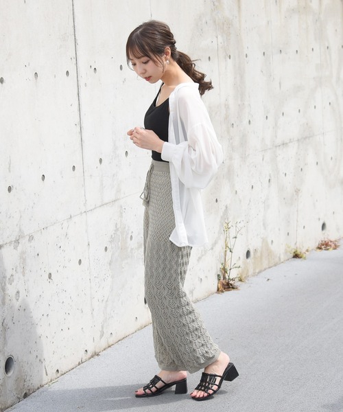 NOFALL（ノーフォール）の「スクエアトゥメッシュミュールサンダル（サンダル・レディース・ホワイト/ブラック/グレイッシュベージュ/ダークブラウン・LL/L/M/3L/S/SS）」の15枚目の写真