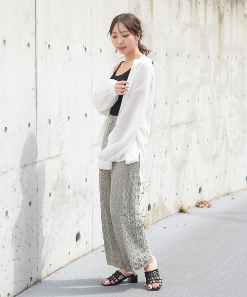 NOFALL（ノーフォール）の「スクエアトゥメッシュミュールサンダル（サンダル・レディース・ホワイト/ブラック/グレイッシュベージュ/ダークブラウン・LL/L/M/3L/S/SS）」の16枚目の写真