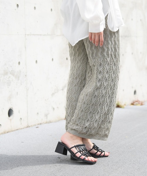 NOFALL（ノーフォール）の「スクエアトゥメッシュミュールサンダル（サンダル・レディース・ホワイト/ブラック/グレイッシュベージュ/ダークブラウン・LL/L/M/3L/S/SS）」の18枚目の写真