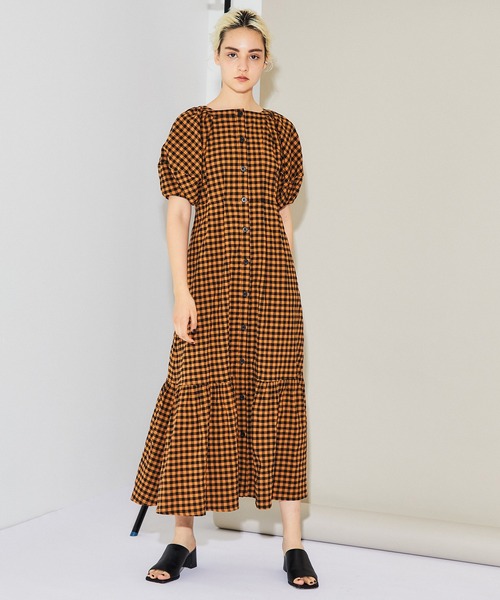 INella（イネラ）の「【INella(イネラ)】フォルムボリュームスリーブワンピース（ワンピース・レディース・ホワイト系/ブラック/オレンジ・FREE）」の14枚目の写真