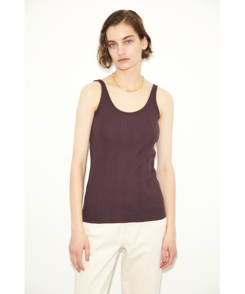 THROW by SLY（スローバイスライ）の「THROW VARIOUS TANK SET タンクセット（タンクトップ・レディース・ホワイト/ブラック/バーガンディー・FREE）」の6枚目の写真