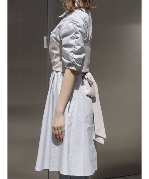 dazzlin（ダズリン）の「ビスチェシャツワンピース（シャツワンピース・レディース・オフホワイト/ブルー/ベージュ・FREE）」の8枚目の写真