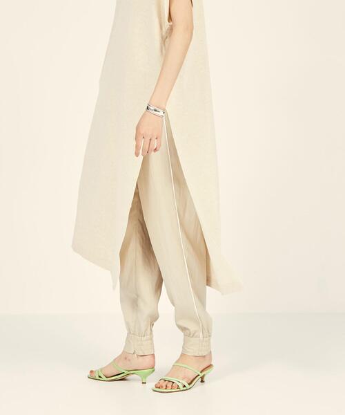 BRACTMENT(ブラクトメント)の「『BRACTMENT(ブラクトメント)』 BM VIS/N ZIP ジョガーパンツ(その他パンツ・レディース・ベージュ/ネイビー・36/38)」の2枚目の写真