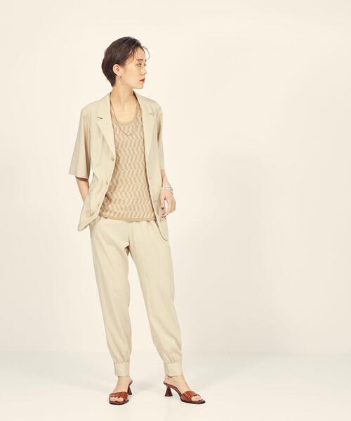 BRACTMENT(ブラクトメント)の「『BRACTMENT(ブラクトメント)』 BM VIS/N ZIP ジョガーパンツ(その他パンツ・レディース・ベージュ/ネイビー・36/38)」の5枚目の写真