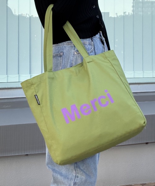 aimoha(アイモハ)の「ロゴトート(トートバッグ・レディース・パープル/ネイビー/オレンジ/オフホワイト/ブラック/カーキ/ベージュ/ダークブルー・FREE)」の5枚目の写真