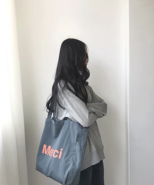 aimoha(アイモハ)の「ロゴトート(トートバッグ・レディース・パープル/ネイビー/オレンジ/オフホワイト/ブラック/カーキ/ベージュ/ダークブルー・FREE)」の21枚目の写真