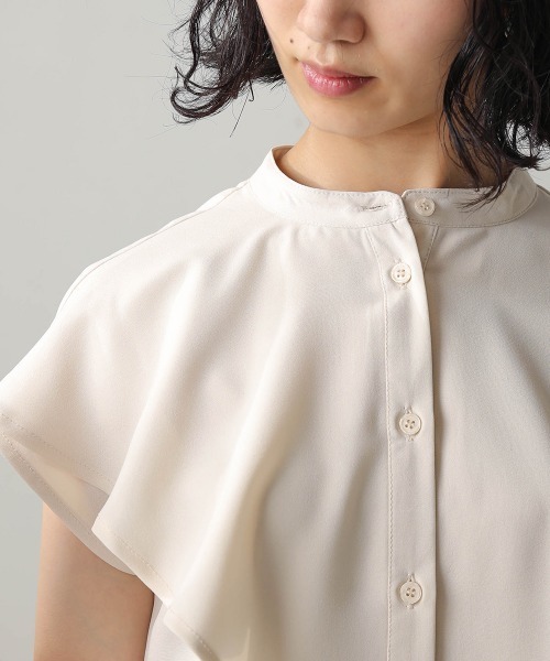 Bab（バブ）の「【WEB限定】ノースリーブラッフルブラウス（シャツ/ブラウス・レディース・ライトグレー/ベージュ/オフホワイト/ミント/ブラック・38）」の17枚目の写真