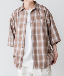 WEGO | WEGO/レトロチェックビッグシルエット5分袖シャツ(シャツ/ブラウス)