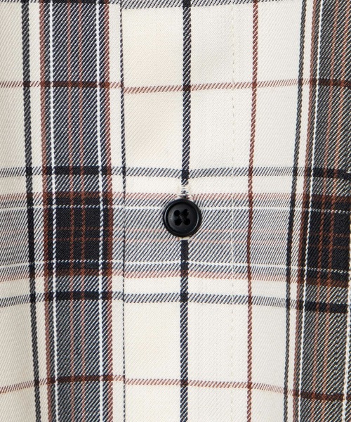 WEGO（ウィゴー）の「WEGO/レトロチェックビッグシルエット5分袖シャツ（シャツ/ブラウス・メンズ・ブラウン系その他2/ベージュ系その他2・LARGE/MEDIUM）」の6枚目の写真