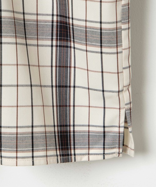 WEGO（ウィゴー）の「WEGO/レトロチェックビッグシルエット5分袖シャツ（シャツ/ブラウス・メンズ・ブラウン系その他2/ベージュ系その他2・LARGE/MEDIUM）」の7枚目の写真